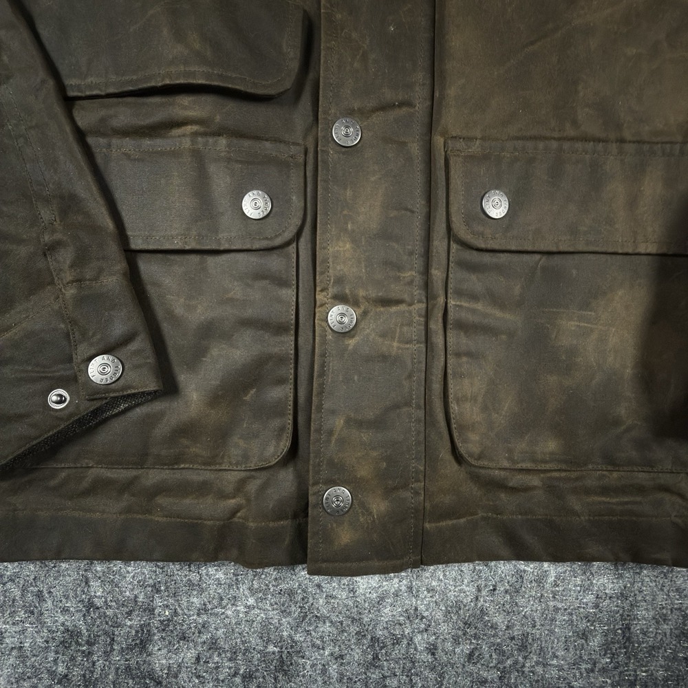 Flint and Tinder Waxed Field Jacket Mens XS NWT British Millerain Canvas Brown - Picture 4 of 15